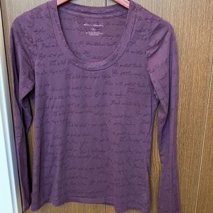 Eddie Bauer plum purple long sleeve tee size medium